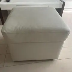 ホワイト スクエア オットマン