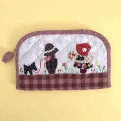 ★新作★スーちゃん＆ビリーくん＆うさぎ＊ショルダー大＊ハンドメイド＊パッチワーク ハンドメイドパッチワークキルトトップ スーちゃんとビリーくん
