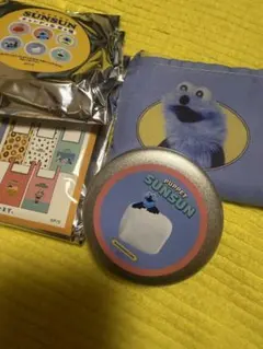 SUNSUN パペットスンスン2個セット　キャンディ缶　エコバッグ