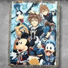 BOKE ゲーム ラグ タペストリー 古着 ディズニー キングダムハーツ ソラ