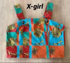X-girl archive クロップド タンクトップ 総柄 コットンのサムネイル