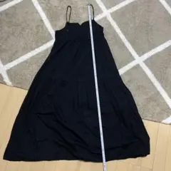 VICKYキャミワンピース ブラック ストライプ M〜L
