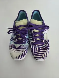 Reebok リーボック スニーカー パープル ボタニカル柄23cm