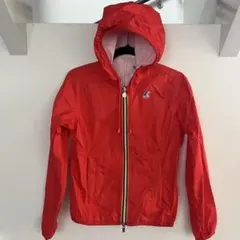 美品　K-WAY フード付きナイロンジャケット Mサイズ レッド　フランス製