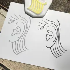 耳の消しゴムはんこのサムネイル