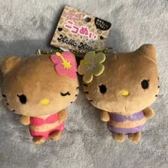 ニコぬい　ハローキティ　日焼けキティ　ぬいぐるみ　キーホルダー　ギャルキティ