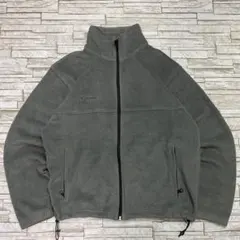 k*様 90s Columbia フリースジャケット グレー ワンポイント刺繍ロ