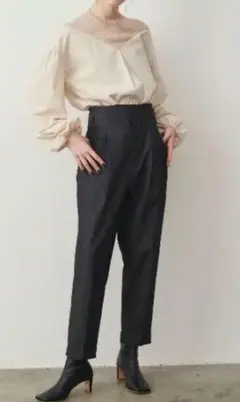 ELENDEEK BUTTON BELT TUCK PT 02 ブラック