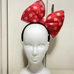 【年代物】東京ディズニーリゾート　カチューシャ　ビッグリボン　ミニー　赤