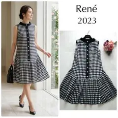 未使用に近い Rene チェック柄 ロングスカート 36 - メルカリ