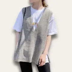 最終値下げ【新品】Spick & Span リネンツイードベスト スピック　黒