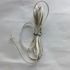 ホワイトモジュラー電話機ケーブル