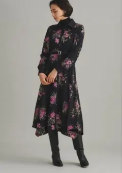 フラワー刺繍イレヘムワンピース／グレースコンチネンタル