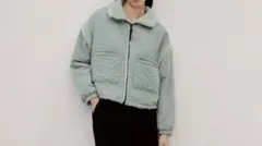 お値下げZARA リバーシブルボアブルゾンジャケット