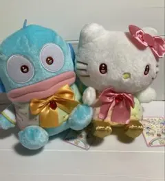 サンリオ　いちご新聞50周年 BIGぬいぐるみ　ハンギョドン　ハローキティ