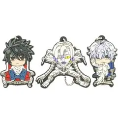【未使用】DEATH NOTE ラバー キーホルダー 3種類 ガチャ商品