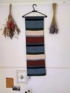 ミナペルホネン　hikaru noguchi ニットスカーフ　ストール　マフラー HIKARU NOGUCHI｜FLUFFY MOHAIR SCARF｜BRICK&PURPLE+CHOCO