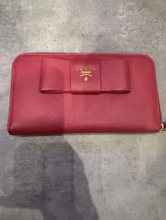 PRADA サフィアーノレザー 長財布 レッド