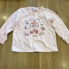 ピンクのキャラクター長袖裏起毛トレーナー