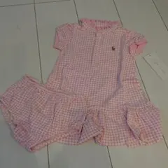 【新品タグ付き】ラルフローレン ベビー パフスリーブワンピース