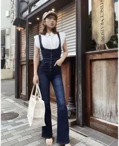 Darich♡コルセットフレアデニムサロペットのサムネイル