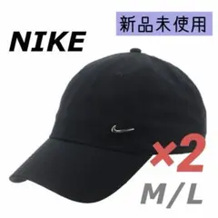 ナイキ／【ブラック】メタルロゴ　クラブ　スウッシュ キャップ　NIKE 帽子