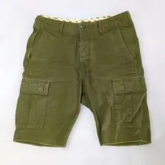 UNITED ARROWS 切りっぱなし風 カーゴショートパンツ オリーブのサムネイル