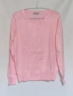 ピンク　ニットカーディガン　長袖　新品未使用