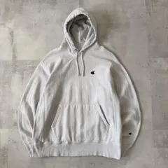 champion チャンピオン　リバースウィーブ　パーカー　ワンポイント　白　L