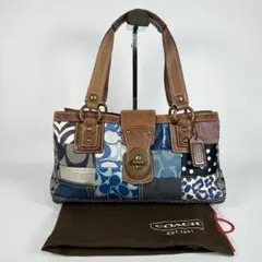 正規品 COACH コーチ パッチワーク ターンロック バッグ 10816 - メルカリ