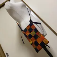 確かに便利(^^)！ミシンパッチワークのポシェット☆着物リメイク