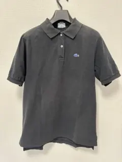 ラコステ　izod lacoste 黒色　ポロシャツ Lサイズ　青ワニ