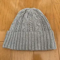 WEGO ケーブル編み ニット帽 グレー F