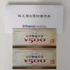 ヤマダ電機 お買物優待券 500円券 2枚