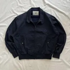 90’s vintage 短丈ブルゾン スイングトップ ネイビー 刺繍 アメカジ