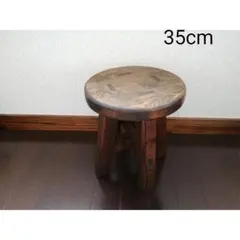 一生もの】木製スツール 高さ52cm 丸椅子 花台 (ほぞ組で捻れに強く