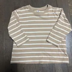 ユニクロ　キッズ　子供服　ボーダー柄ロンT カットソー　100cm