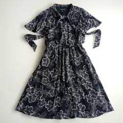 美品】ローレンラルフローレン フローラルジョーゼットドレス 花柄