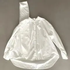 ボウタイブラウス ホワイト　パールボタン　Ｍサイズ　シャツ