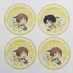 ハイキュー アニメイトカフェ コースター 古森元也 佐久早聖臣 4枚セット