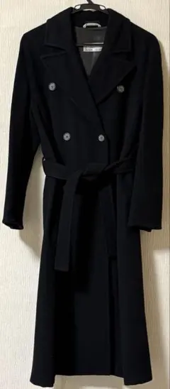 SALE MaxMara ダブルブレスト ロングコートブラック　38