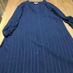 イエナ ネイビー系ストライプ柄 パンツをレイヤードにロングスカートに合わせどうぞ