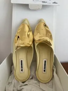 JIL SANDER メタルプレート ミュール サンダル 36のサムネイル