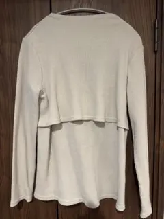 ベージュ 長袖 授乳服