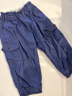 ズボン　パンツ ゴムウエスト　ユニクロ　花柄　S 110 120 ネイビー