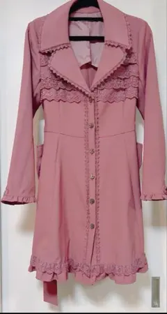 axes femme アクシーズファーム薄手ドーリー春リボンレースコート概念