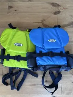 美品】モンベル ライフジャケット 125-155 キッズ セット - メルカリ