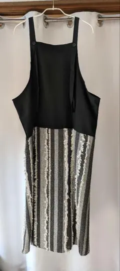 【ゆー(o^∀^o)様専用】未使用品】antiquaブラックジャガードワンピース