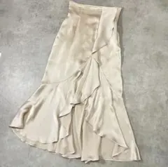 SNIDEL 春ラッフルマーメイドスカート ベージュ 00 XS