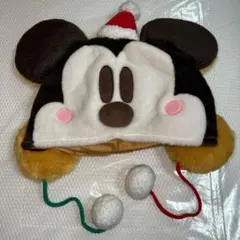 ディズニー ミッキーマウス サンタ帽子付き ファンキャップ　クリスマス